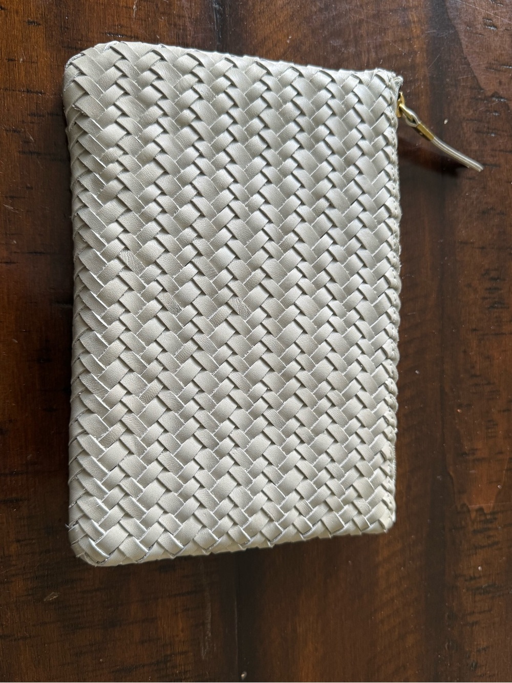 Madewell The Leather Clutch Purse Woven Edition - Ashen Sage - Picture 6 of 6
